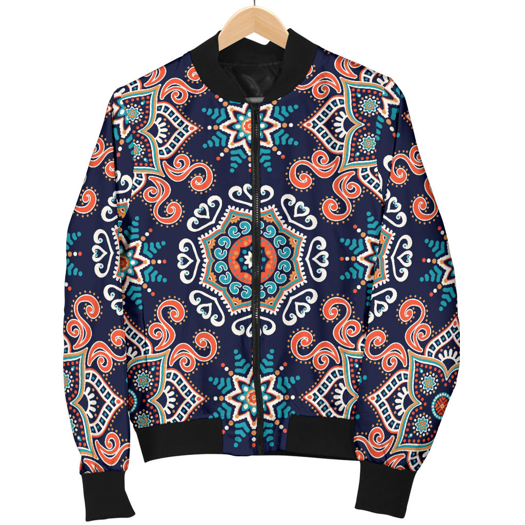 Bohemian Pattern Print Design 02 Men Bomber Jacket