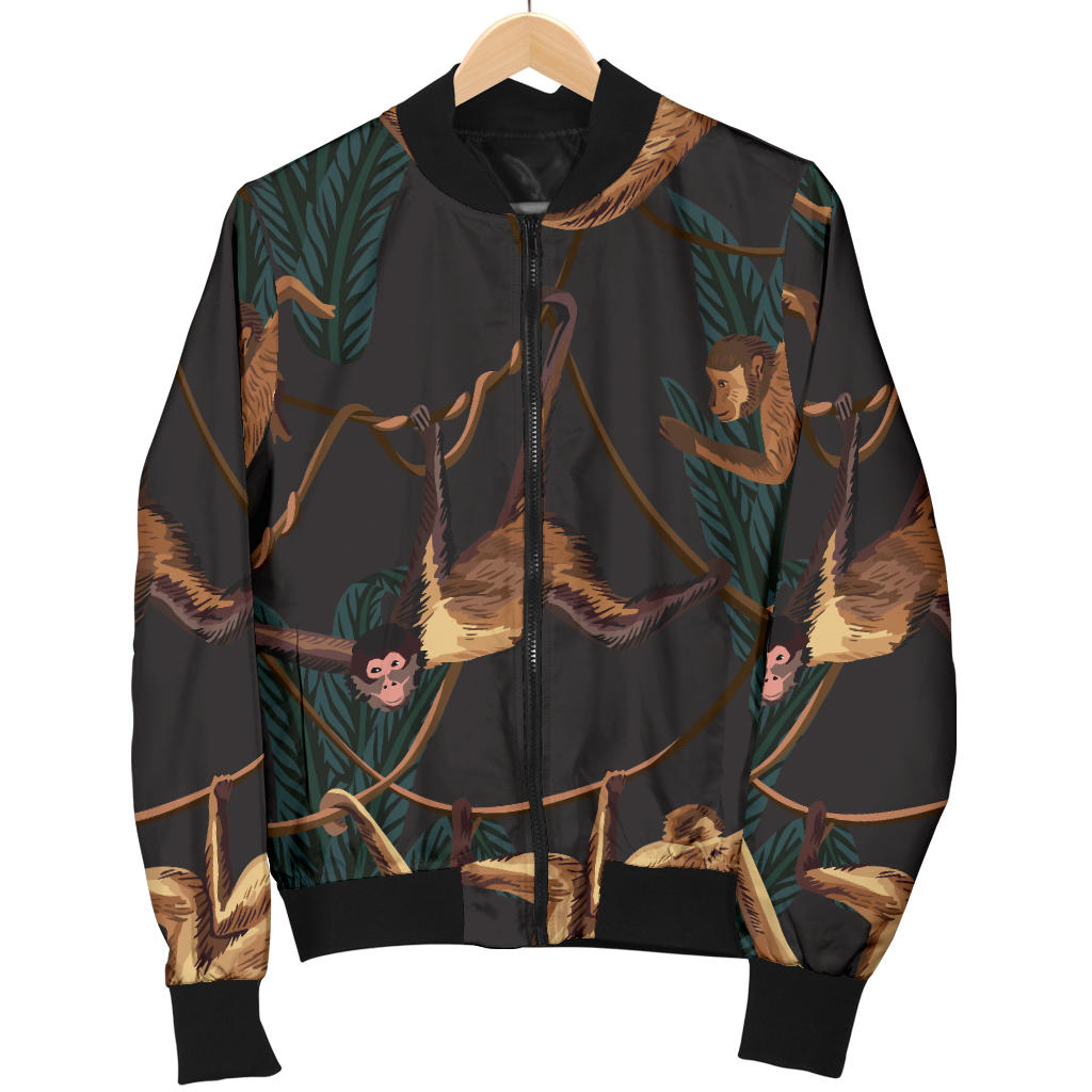 Monkey Pattern Print Design 02 Men Bomber Jacket