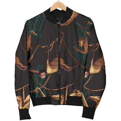 Monkey Pattern Print Design 02 Men Bomber Jacket