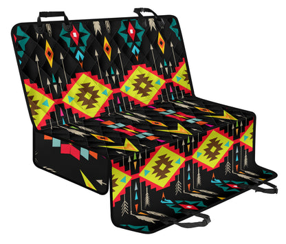 Native Pattern Print Design A05 Rear Dog Car Seat Cover Hammock