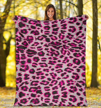Leopard Pattern Print Design 02 Premium Blanket