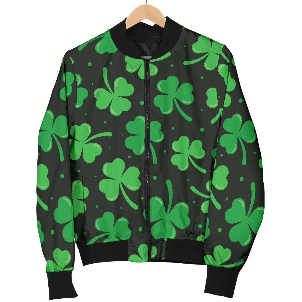 Clover Pattern Print Design 04 Men Bomber Jacket
