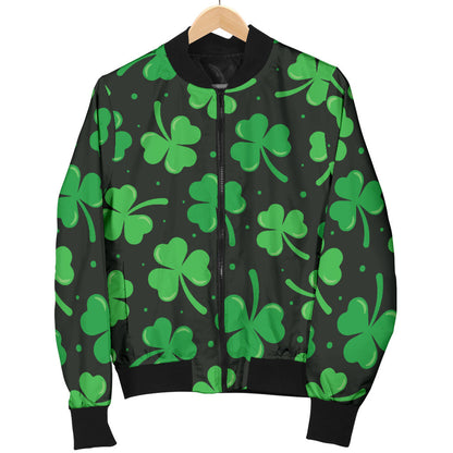 Clover Pattern Print Design 04 Men Bomber Jacket