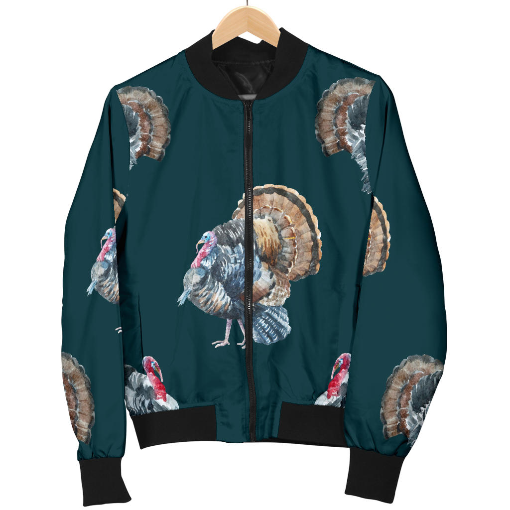 Turkey Pattern Print Design 03 Men Bomber Jacket