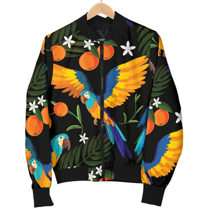 Macaw Pattern Print Design 03 Men Bomber Jacket