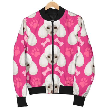 Poodle Pattern Print Design A04 Men Bomber Jacket