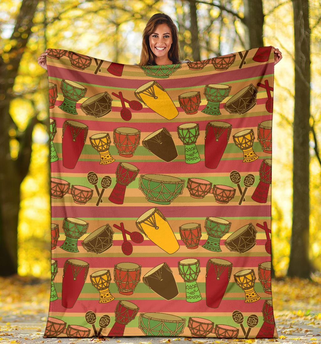 Percussion Pattern Print Design 01 Premium Blanket