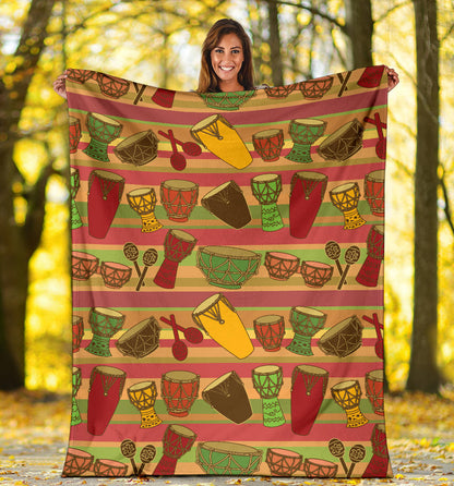 Percussion Pattern Print Design 01 Premium Blanket