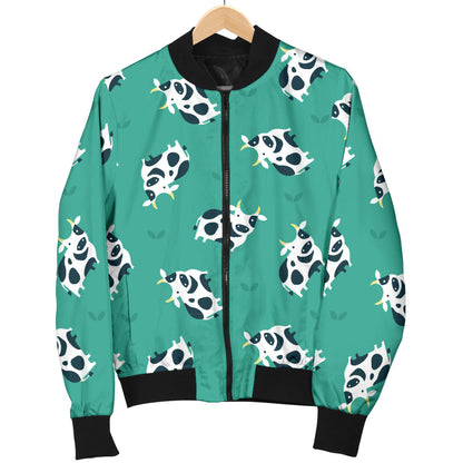 Cow Pattern Print Design 03 Men Bomber Jacket
