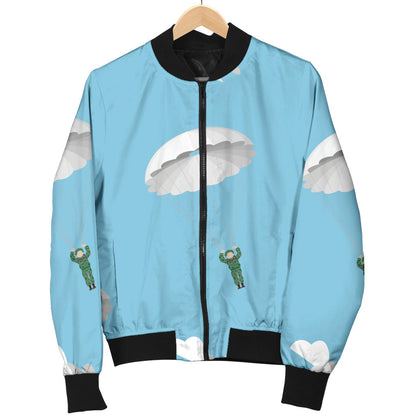 Paratrooper Pattern Print Design A02 Men Bomber Jacket
