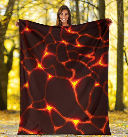 Lava Pattern Print Design 02 Premium Blanket