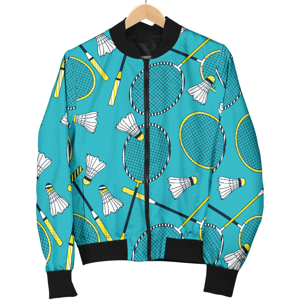 Badminton Pattern Print Design 06 Men Bomber Jacket