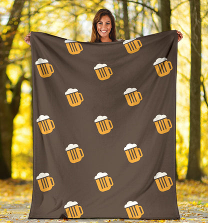 Beer Pattern Print Design 01 Premium Blanket