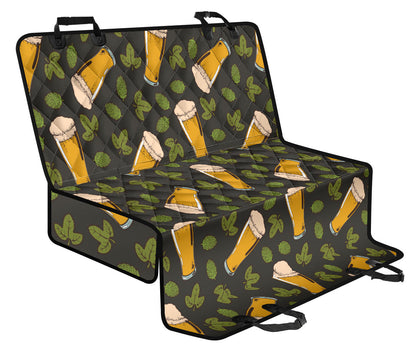 Beer Iris Pattern Print Design 02 Rear Dog Car Seat Cover Hammock