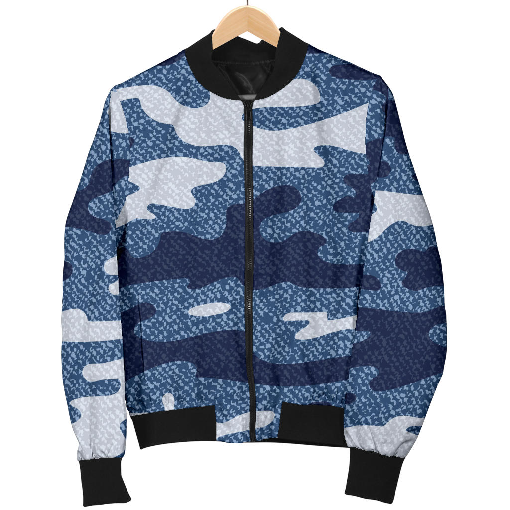 Jean Camouflage Pattern Print Design 05 Men Bomber Jacket