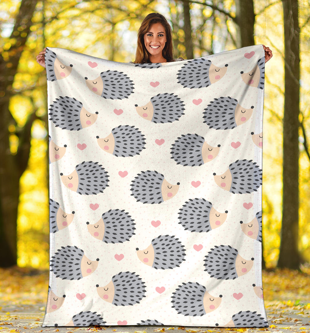 Hedgehog Baby Pattern Print Design 03 Premium Blanket