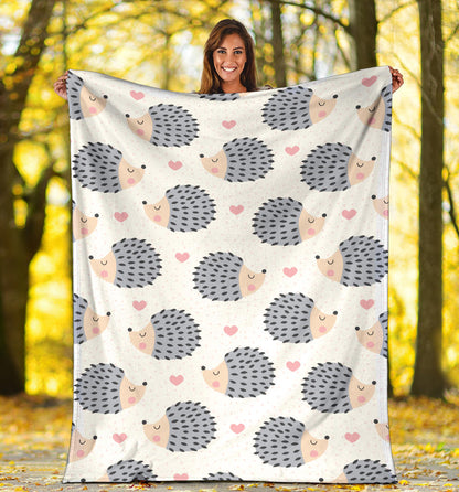 Hedgehog Baby Pattern Print Design 03 Premium Blanket