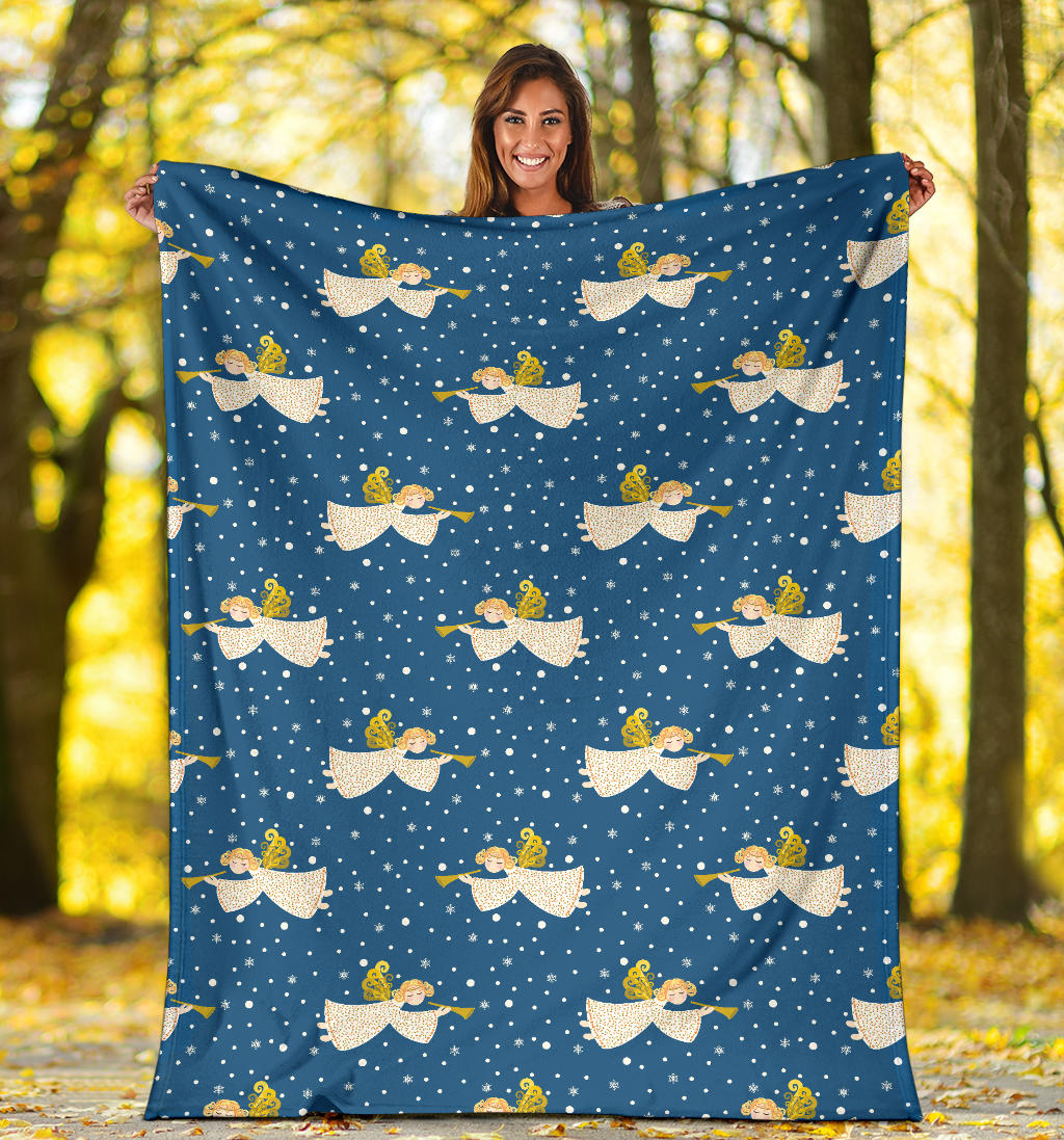 Angel Pattern Print Design 08 Premium Blanket