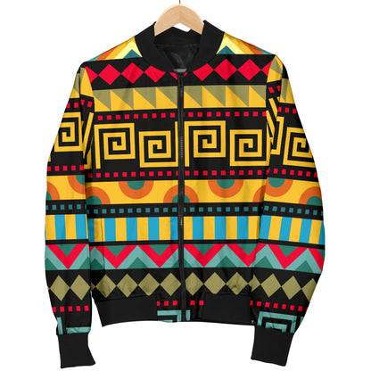 African Pattern Print Design 03 Men Bomber Jacket