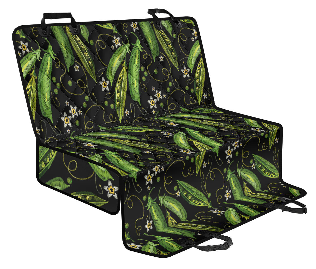 Peas Pattern Print Design A02 Rear Dog Car Seat Cover Hammock