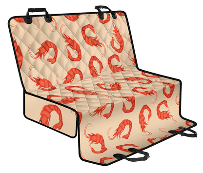 Prawn Pattern Print Design 02 Rear Dog Car Seat Cover Hammock