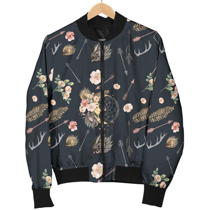 Bohemian Pattern Print Design 09 Men Bomber Jacket