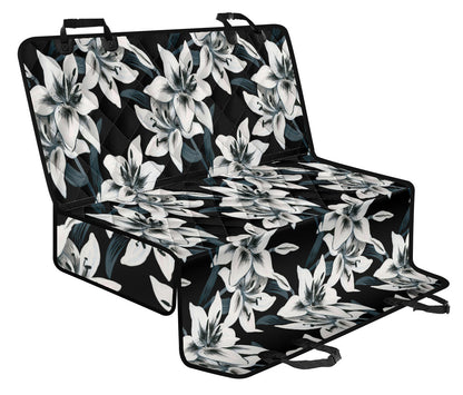 Lily Pattern Print Design 03 Rear Dog Car Seat Cover Hammock