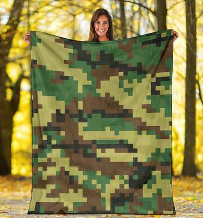 ACU Army Digital Pattern Print Design 02 Premium Blanket