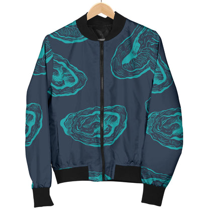 Oyster Pattern Print Design 01 Men Bomber Jacket