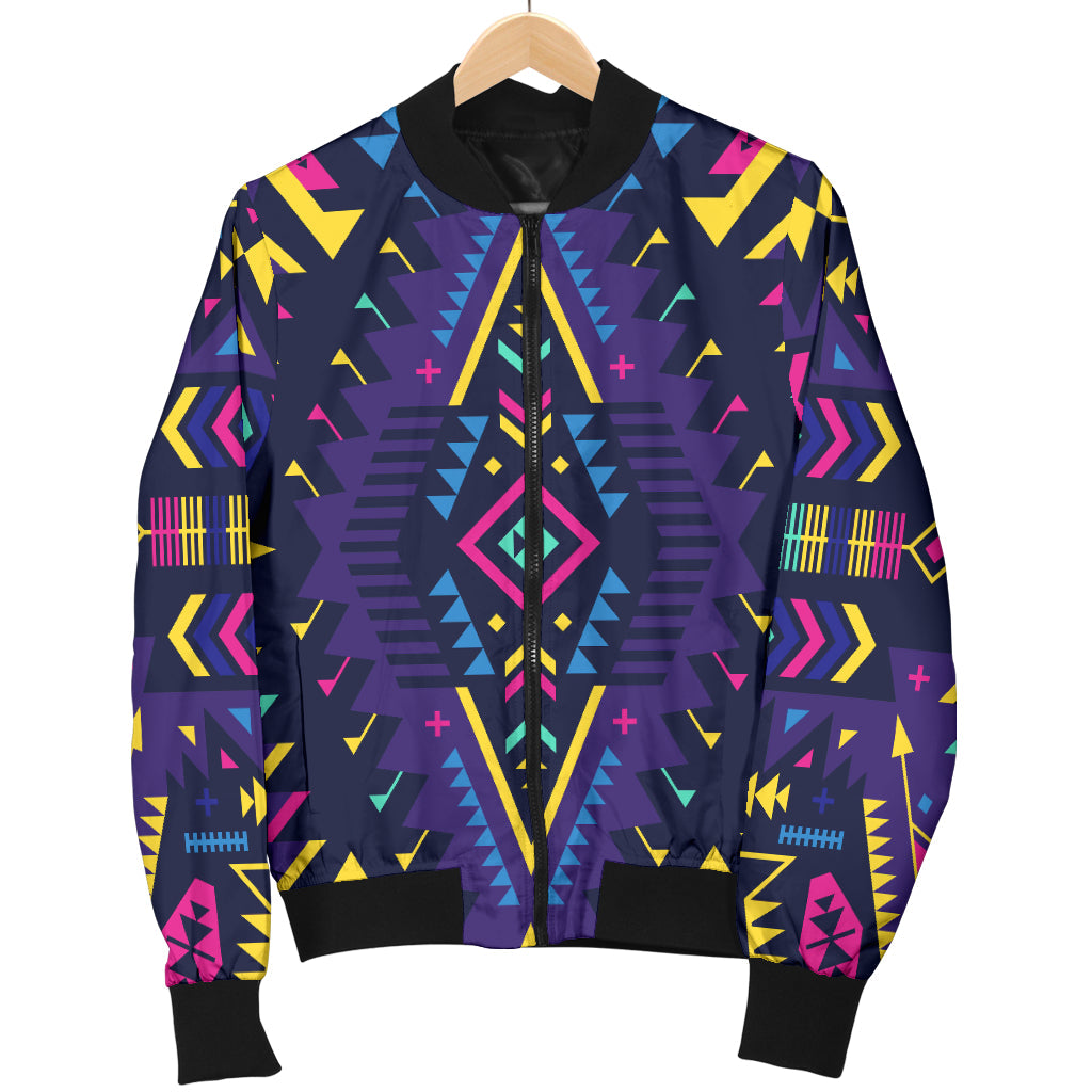 Aztec Pattern Print Design 07 Men Bomber Jacket