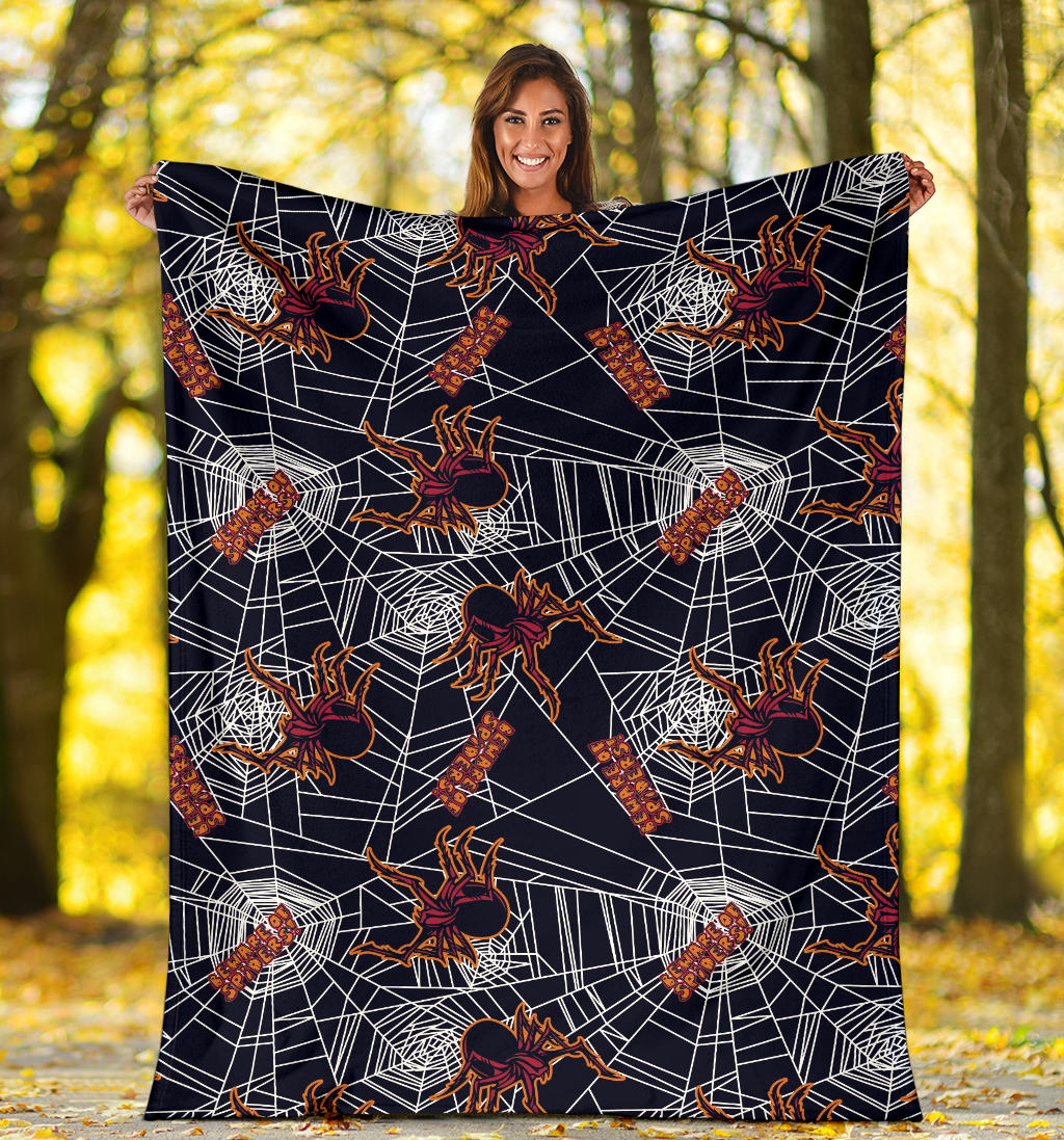 Tarantula Spiderwebs Pattern Print Design 01 Premium Blanket