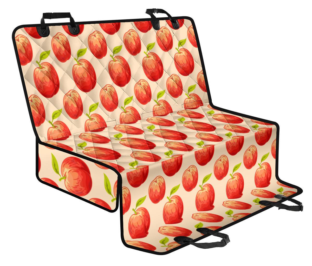 Peach Pattern Print Design A03 Rear Dog Car Seat Cover Hammock