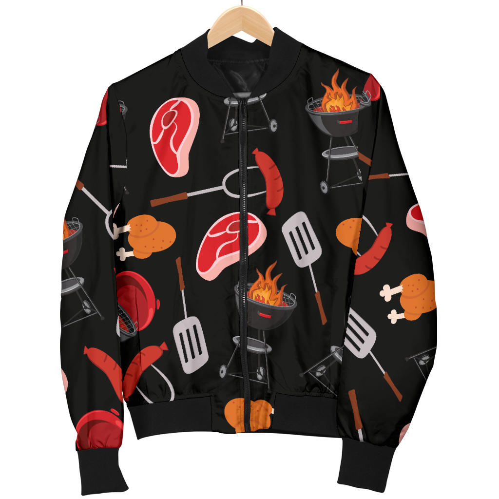 Barbecue Pattern Print Design 04 Men Bomber Jacket