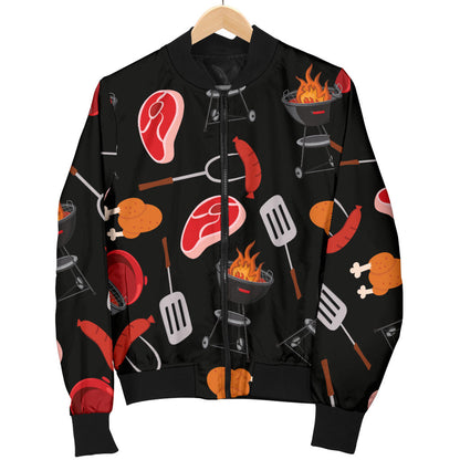 Barbecue Pattern Print Design 04 Men Bomber Jacket