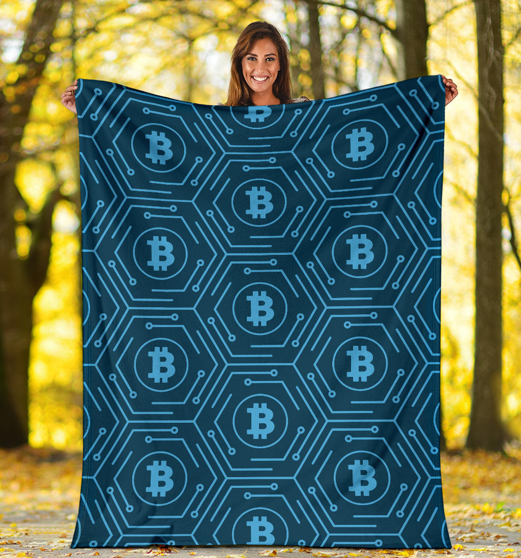 Cryptocurrency Pattern Print Design 04 Premium Blanket