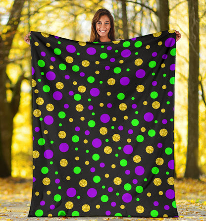 Mardi Gras Pattern Print Design 07 Premium Blanket