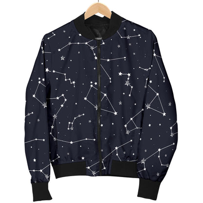 Constellation Pattern Print Design 03 Men Bomber Jacket