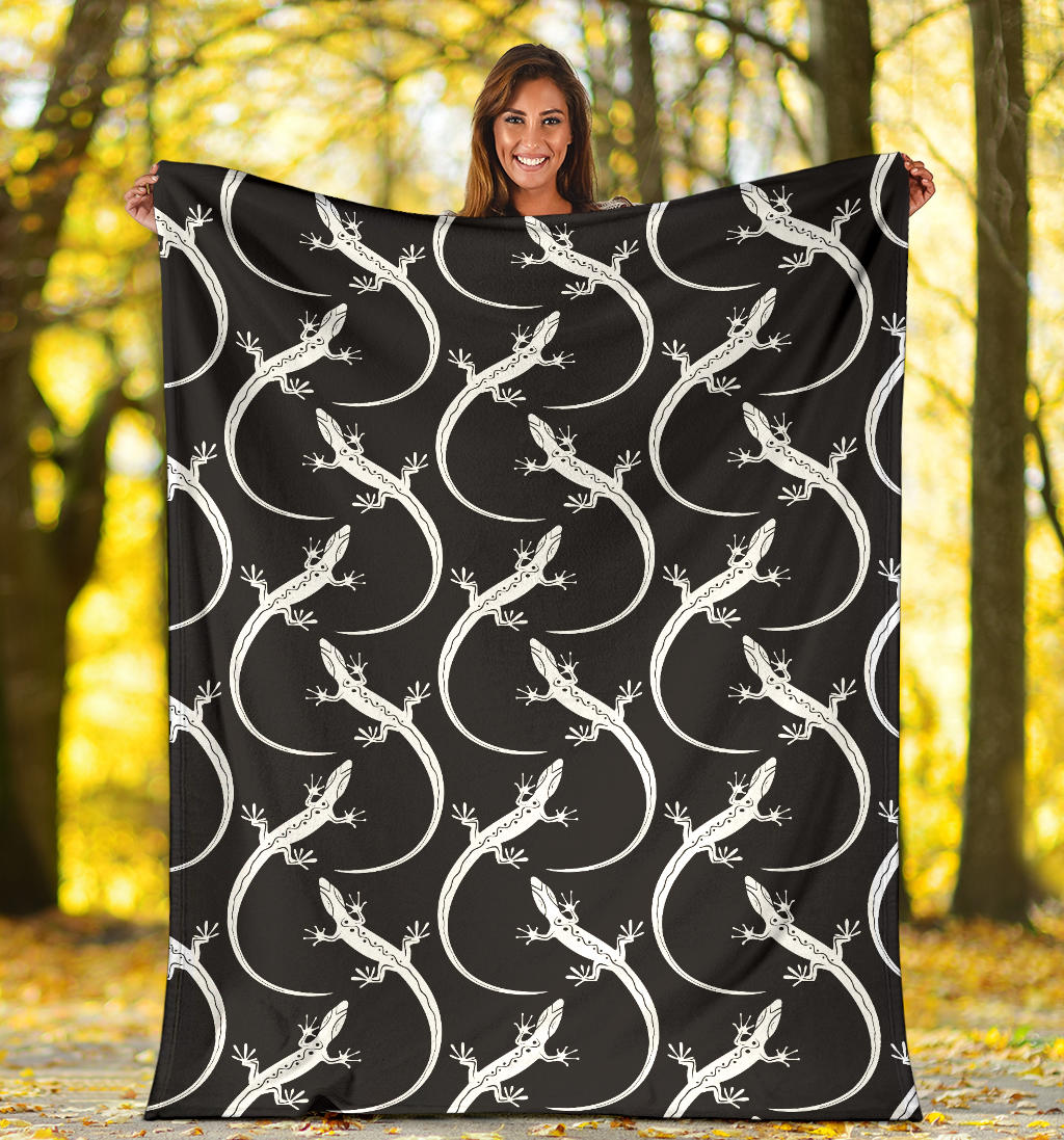 lizard Pattern Print Design 01 Premium Blanket