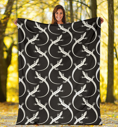 lizard Pattern Print Design 01 Premium Blanket