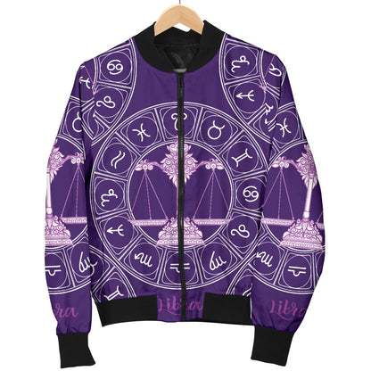 Libra Pattern Print Design 03 Men Bomber Jacket