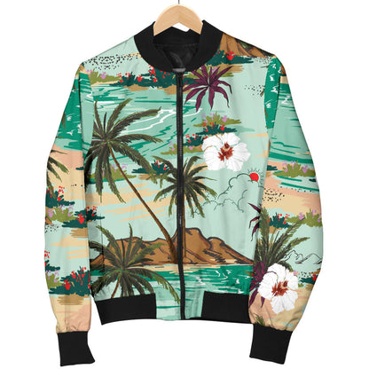 Pacific island Pattern Print Design A03 Men Bomber Jacket