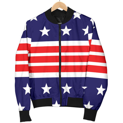 Patriotic Pattern Print Design A04 Men Bomber Jacket