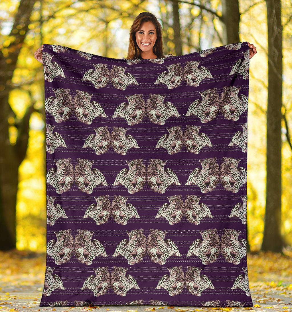 Leopard Pattern Print Design 01 Premium Blanket
