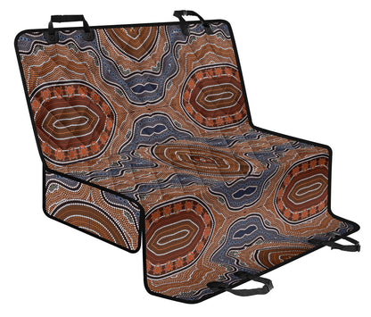 Aboriginal Pattern Print Design 01 Rear Dog Car Seat Cover Hammock