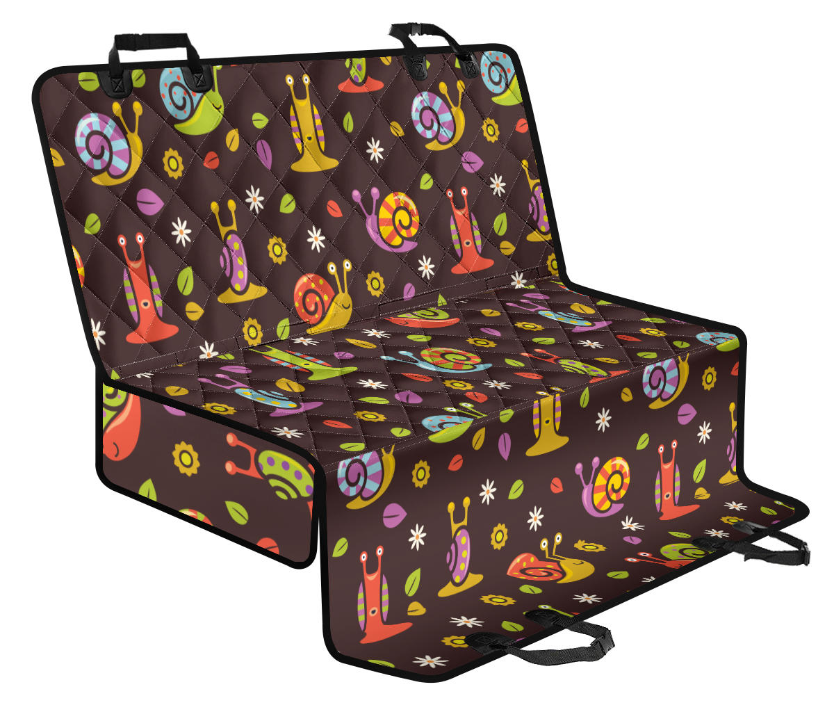 Snail Pattern Print Design 01 Rear Dog Car Seat Cover Hammock