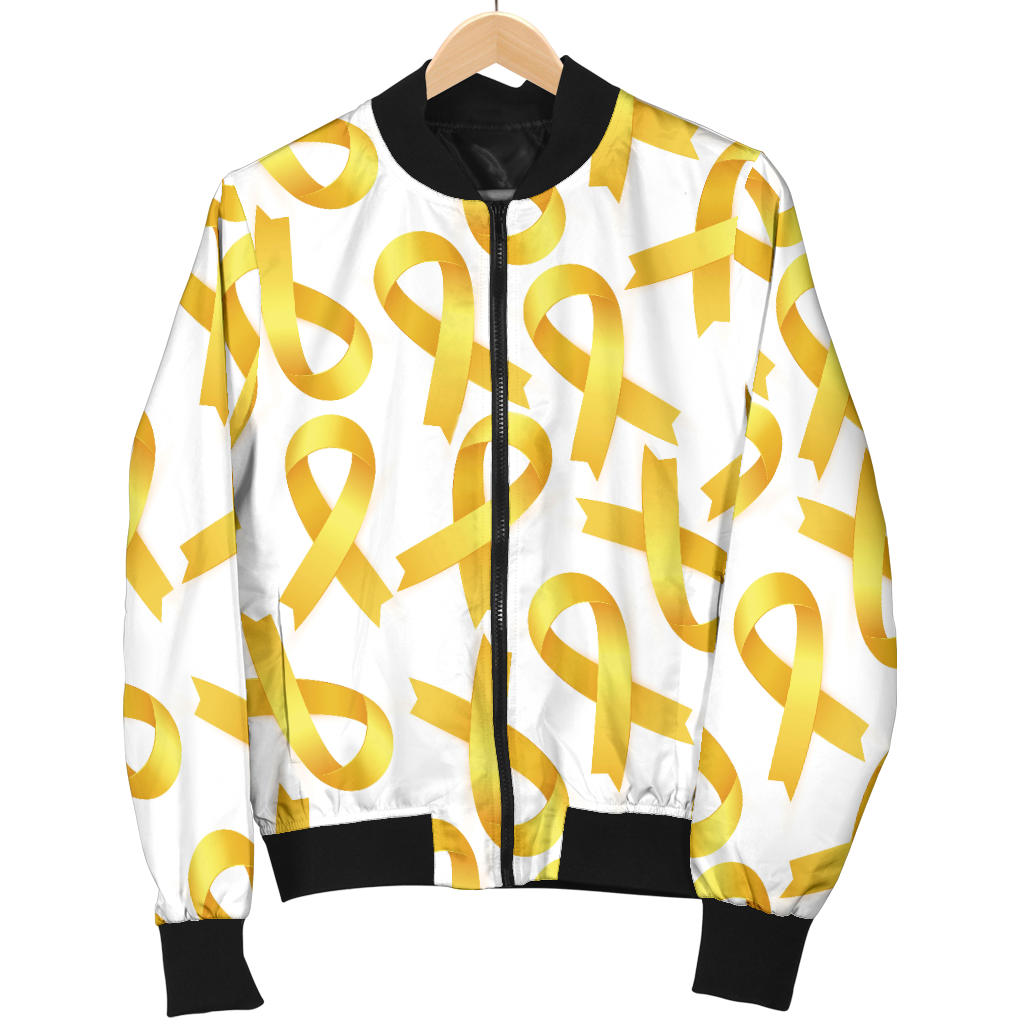 Childhood cancer Pattern Print Design 02 Men Bomber Jacket