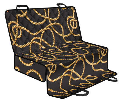 Rope Pattern Print Design A04 Rear Dog Car Seat Cover Hammock