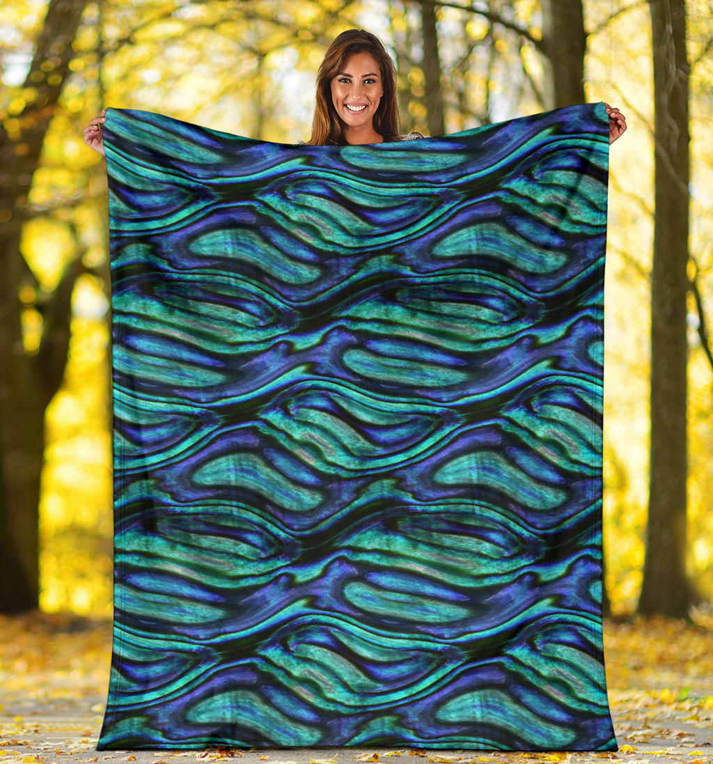 Abalone Pattern Print Design 02 Premium Blanket