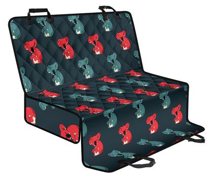 Koala Pattern Print Design 02 Rear Dog Car Seat Cover Hammock