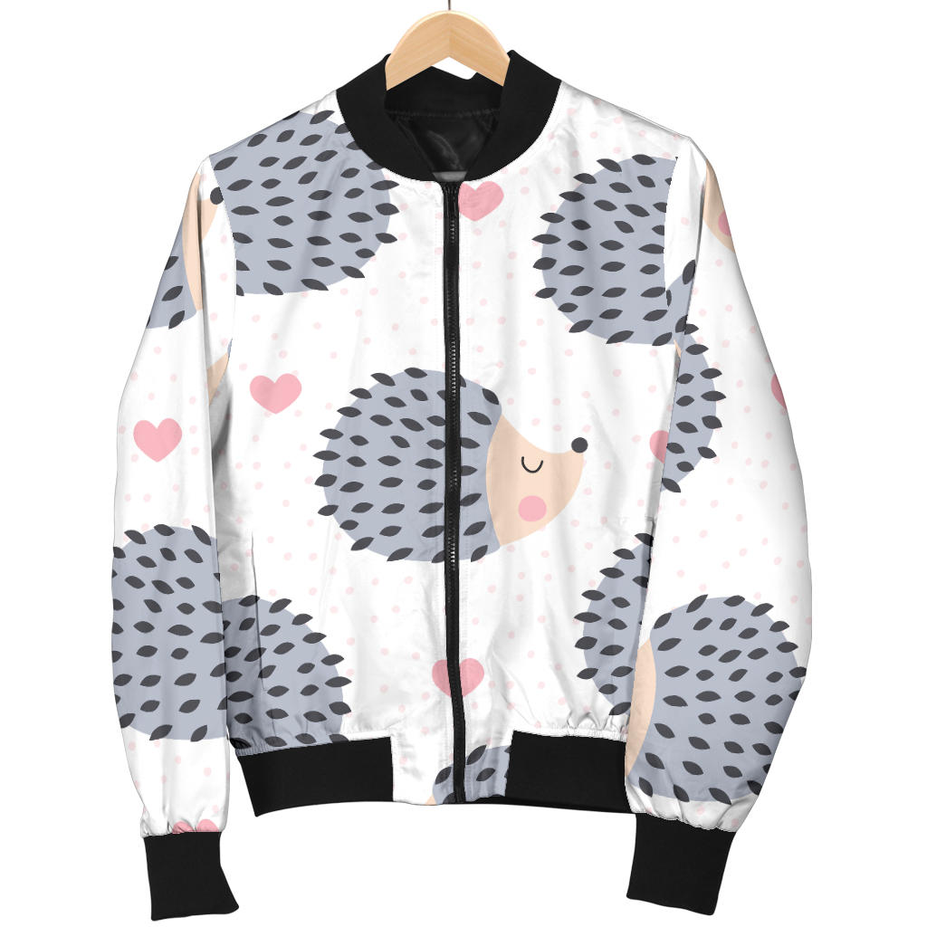 Hedgehog Baby Pattern Print Design 03 Men Bomber Jacket
